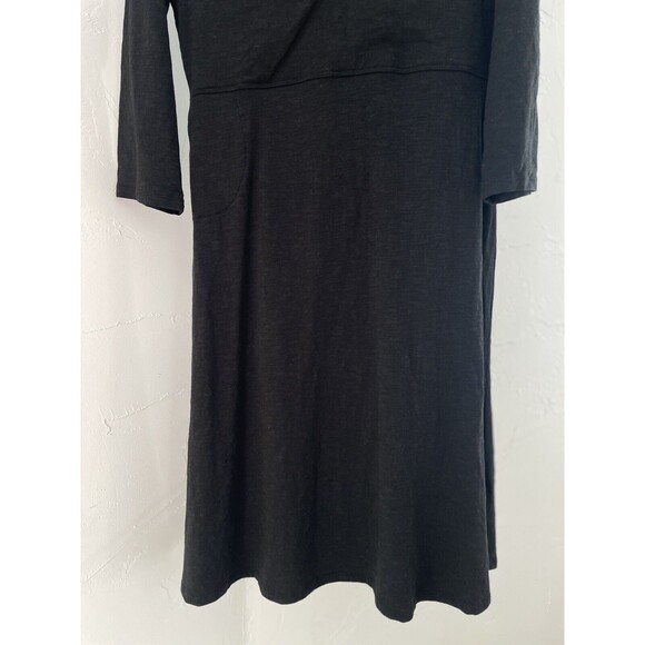 Toad & Co Rosalinda Small Dress Black Organic Ruched - Picture 4 of 6